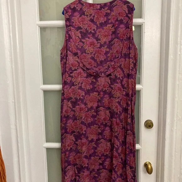 Vintage April Cornell Midi Floral Dress Size XL - Picture 2 of 12